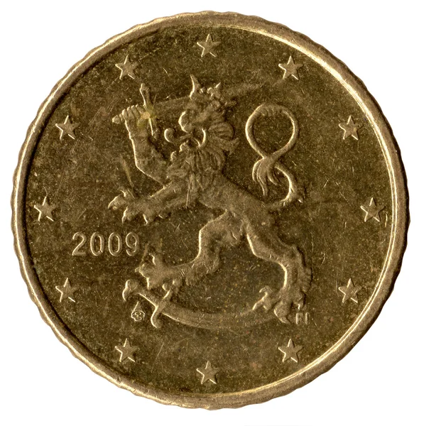 Finnish coin of 50 cents — Stock Photo, Image