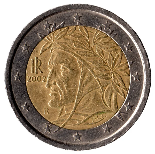 2 유로의 이탈리아 동전 — 스톡 사진
