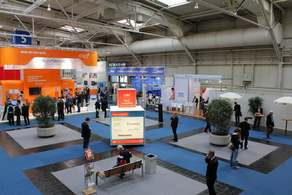 Hannover, deutschland - 13. märz: der stand von asseco am 13. märz 2014 auf der cebit computer expo, hannover, deutschland. Die Cebit ist die weltgrößte Computermesse — Stockfoto