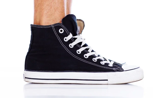 Retrato de botas no fundo branco — Fotografia de Stock