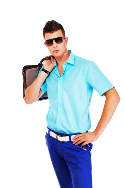 Young man with a bag — Stock Photo, Image