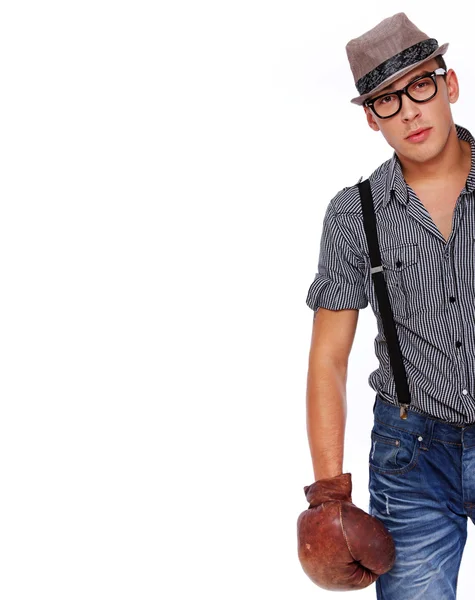 A well-dressed boxer — Stock Photo, Image