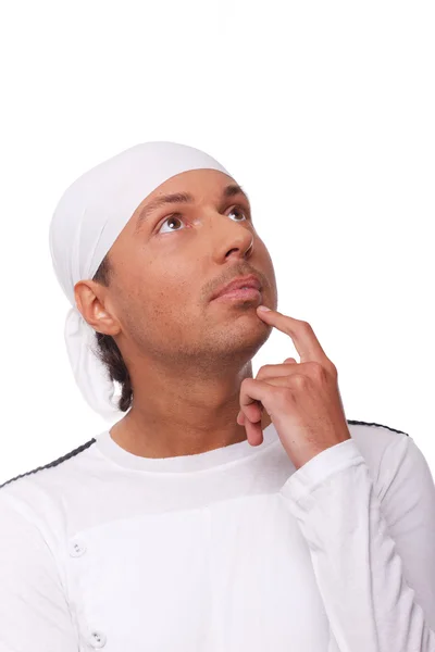 Portrait of handsome man posing on white background — Stock Photo, Image