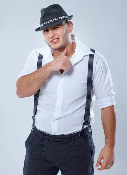 Portrait of handsome man posing on white background — Stock Photo, Image