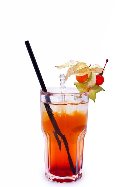 Cold cocktail have tea color — Stock Photo, Image