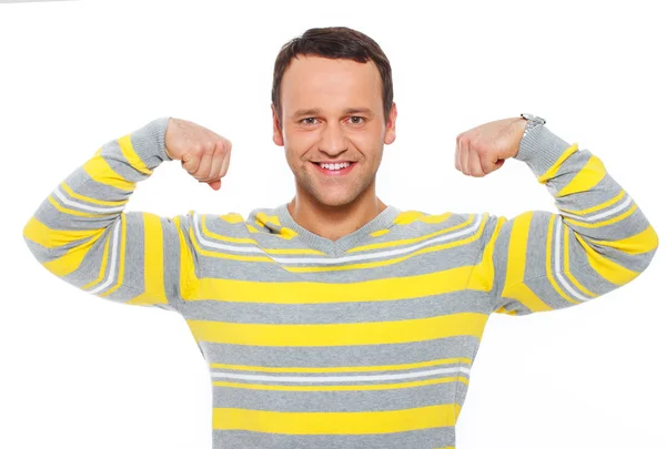 Retrato de homem bonito no estúdio — Fotografia de Stock