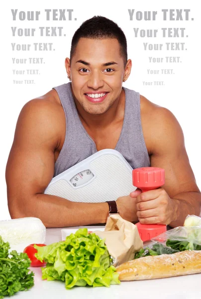 Muscle man who takes care of his lifestyle — Stock Photo, Image