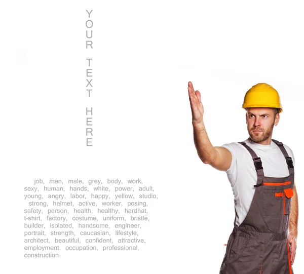 Image of very serious foreman — Stock Photo, Image