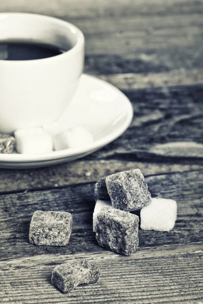 Suiker voor het koffiekopje — Stockfoto