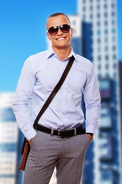 Portrait of handsome smiling pan — Stock Photo, Image