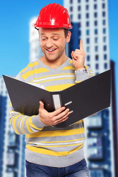 Happy worker have an idea — Stock Photo, Image