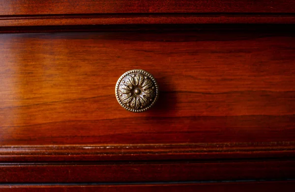 Antique brown cupboard in the room — Stock Photo, Image