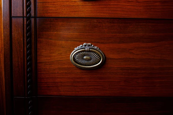 Locker of old brown cupboard