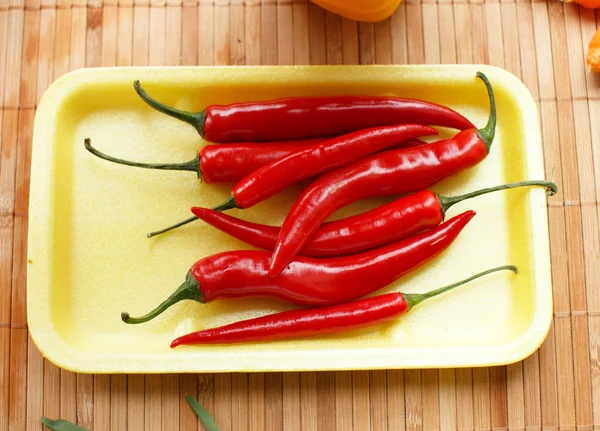 Rode chilipepers — Stockfoto