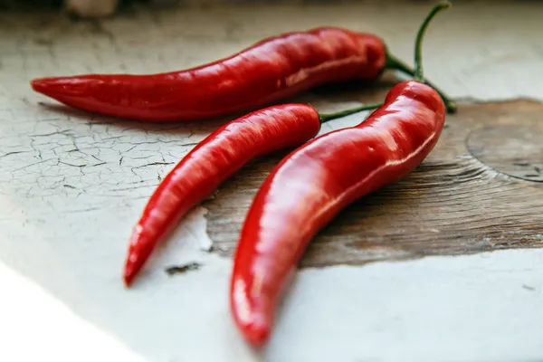 Chilipepers genomen op macromodus — Stockfoto