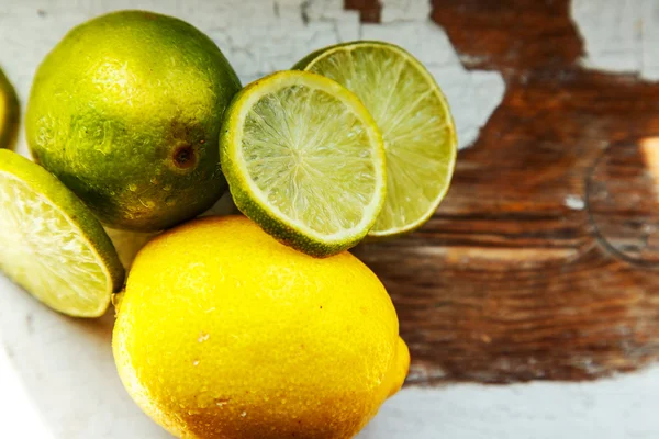 Kalk en citroen genomen op macromodus — Stockfoto