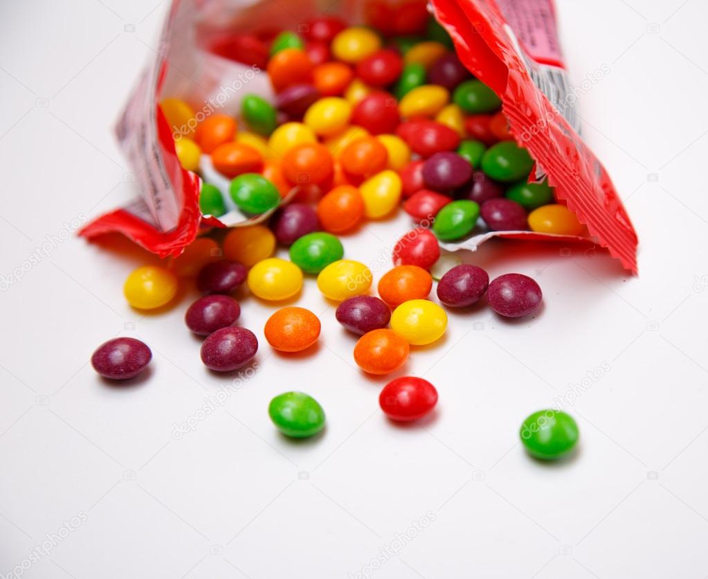 Bright and appetizing candies - skittles