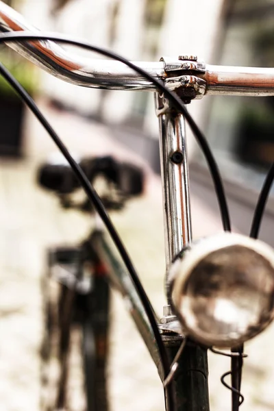 Oldtimer-Foto einer Fahrradlampe — Stockfoto