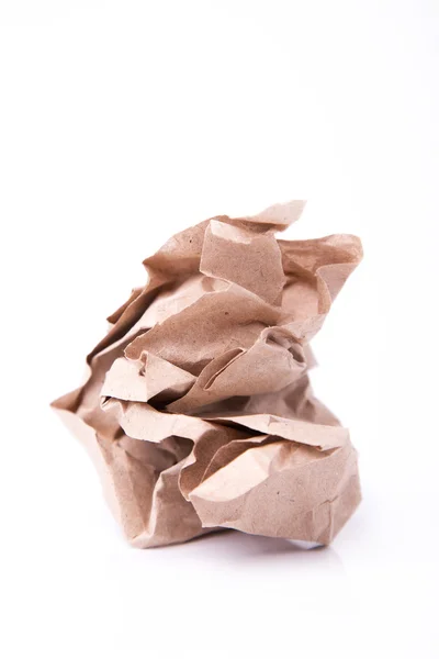 Crumpled sheet of recycled paper — Stock Photo, Image