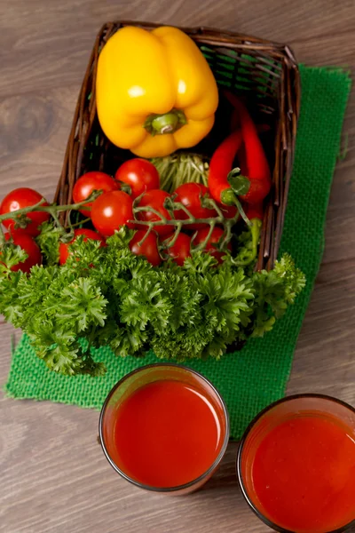 Glasses of juice — Stock Photo, Image