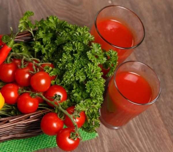 Glasses of juice — Stock Photo, Image