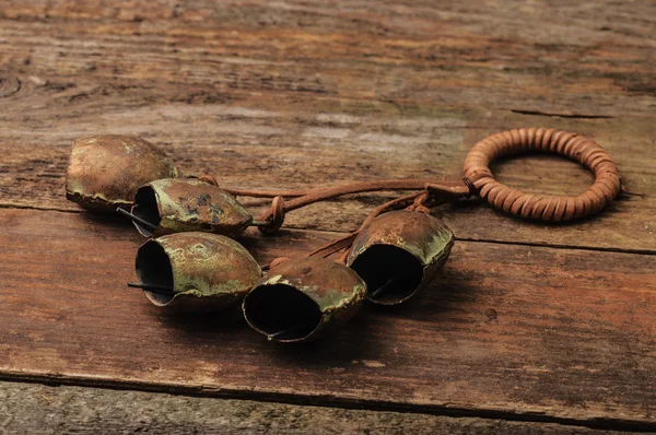 Old metal cowbells — Stock Photo, Image