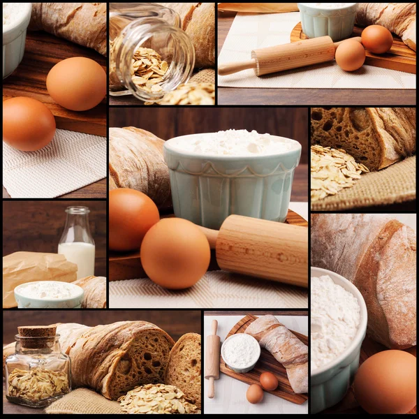 Eier und Brot — Stockfoto