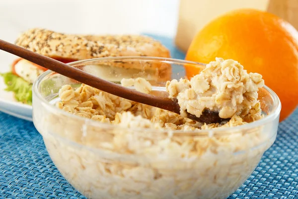 Oatmeal in a glass — Stock Photo, Image