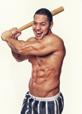 beysbol sopası ile adam