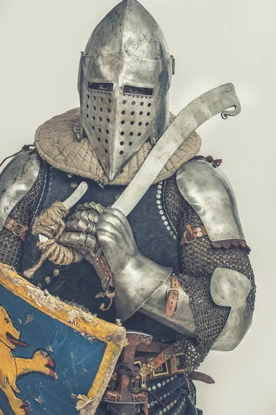 Knight with weapon — Stock Photo, Image