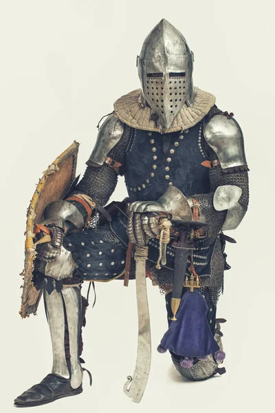 Knight with weapon — Stock Photo, Image