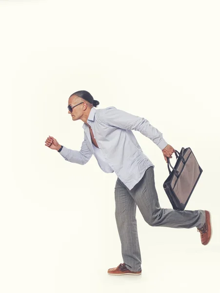 Hombre con bolsa — Foto de Stock