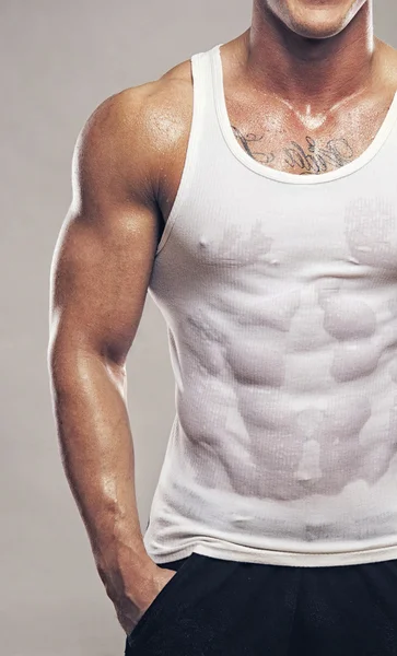 근육 남자 몸통 로열티 프리 스톡 사진