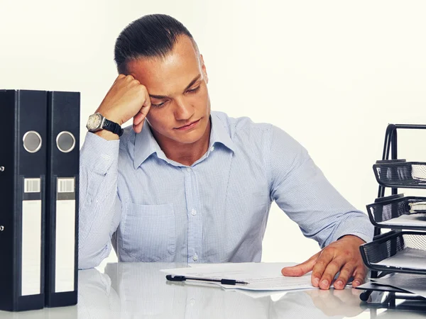 Man with office stuff — Stock Photo, Image