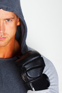 sporcu siyah eldiven