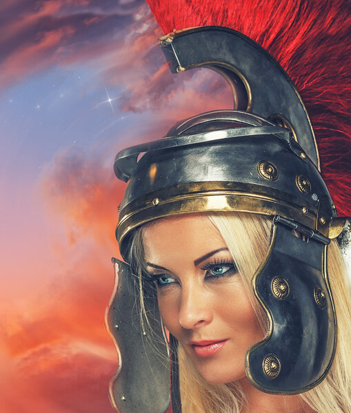 A stunning Gladiatrix woman