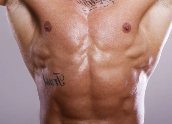 Muscle man body — Stock Photo, Image
