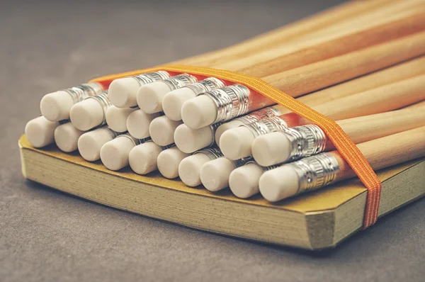 Pencils with notebook — Stock Photo, Image