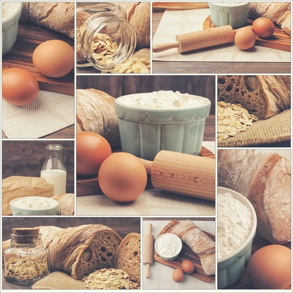 Brood voorbereiding — Stockfoto