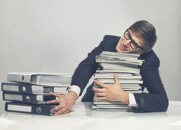 Man with magazines — Stock Photo, Image