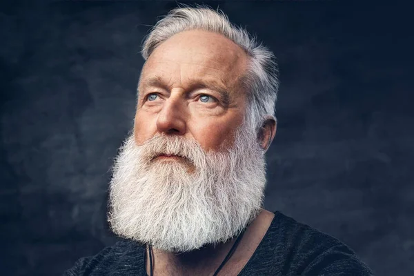 Headshot de barbu homme âgé avec coiffure élégante — Photo