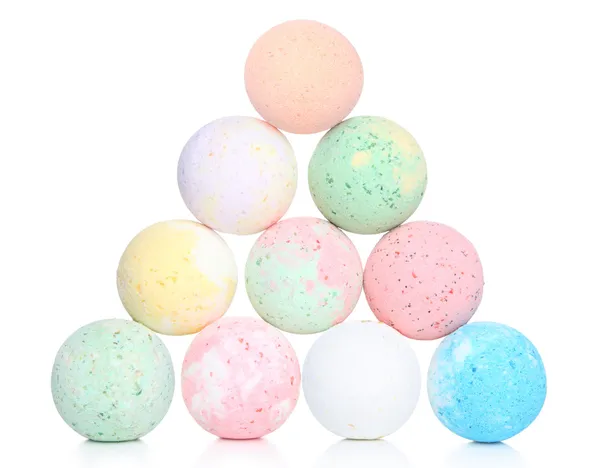 Bath bombs on white background — Stock Photo, Image