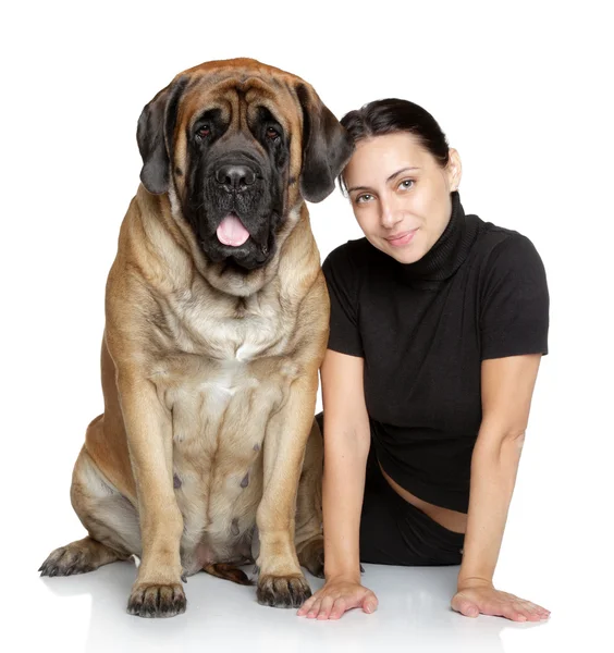 güzel kız ve büyük köpek