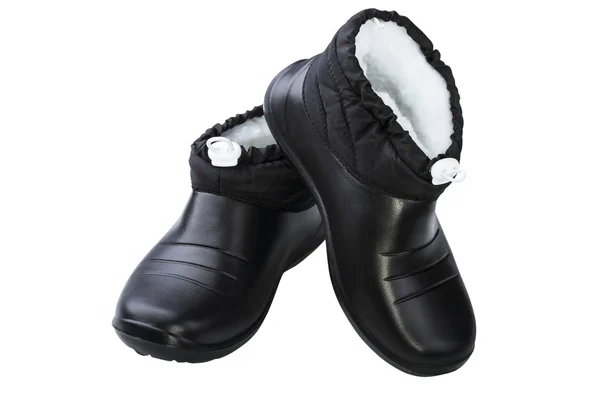 Zapatos femeninos de caucho negro — Foto de Stock