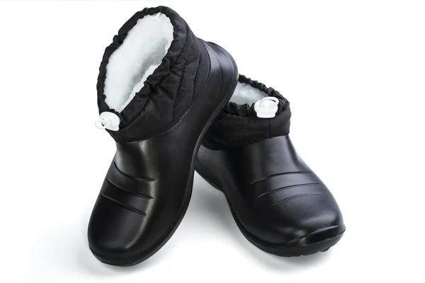 Γυναικεία παπούτσια μαύρο καουτσούκ — Φωτογραφία Αρχείου