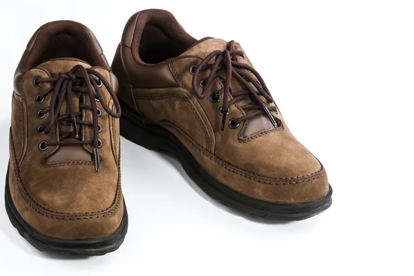 Kahverengi deri Erkek Ayakkabı — Stok fotoğraf