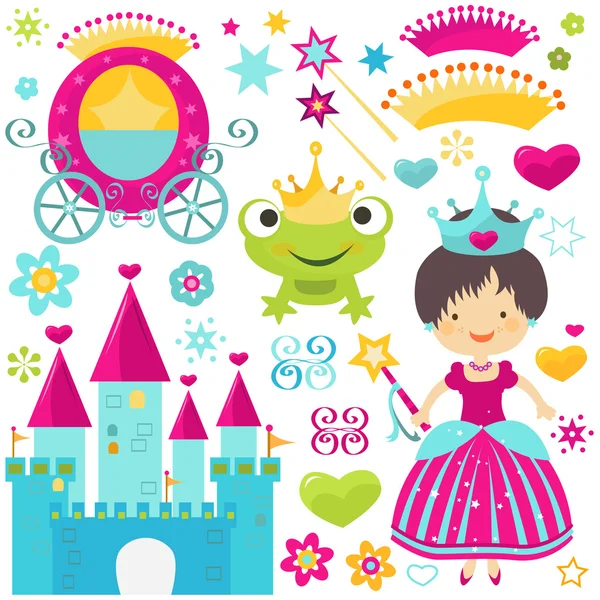 Princess set — Stock Vector