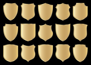 Shield design set clipart