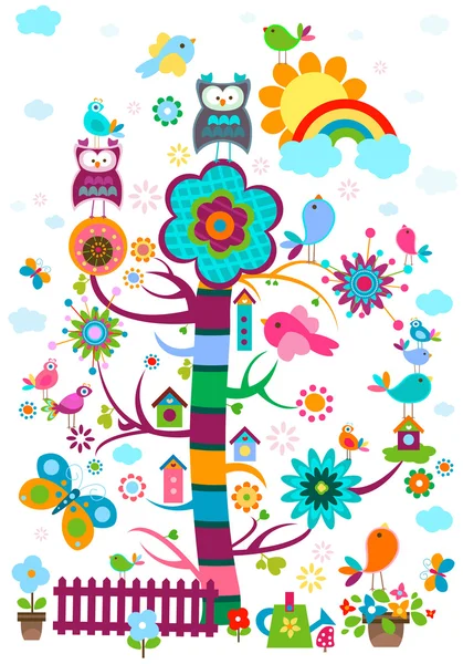 Whimsy garden — Stock Vector