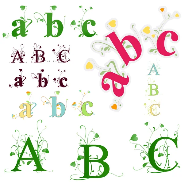 Green abc — Stock Vector